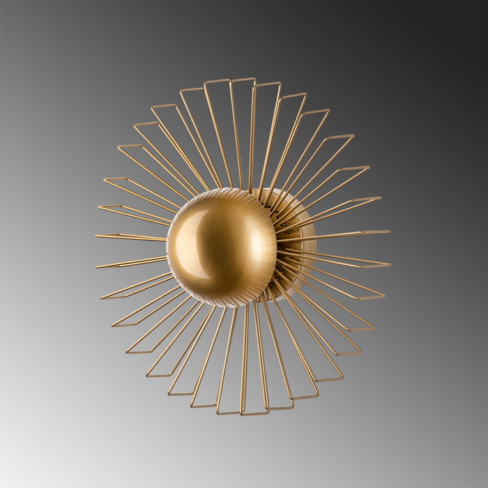 Opviq Kaya Lámpara de Pared de Metal Dorado